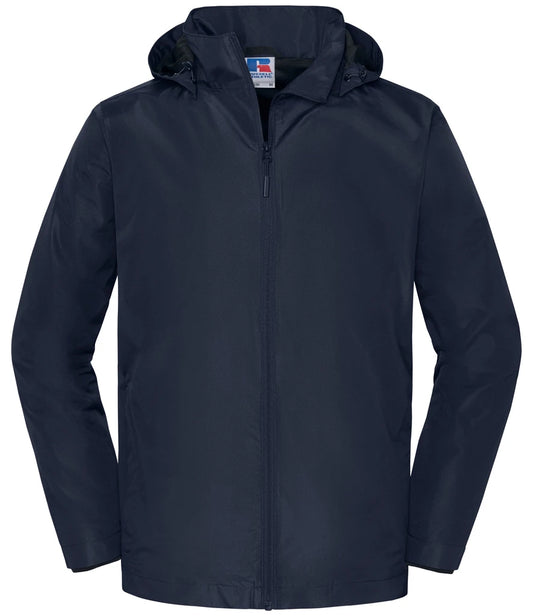 Russell Athletic Essential Weather Shell Jacket Waterproof Two side pockets 3 Colours S-3XL 416M (BA)