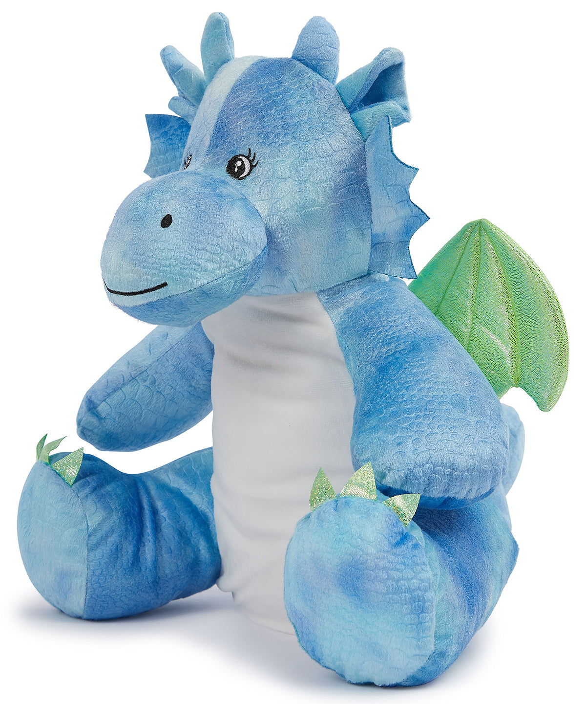 Mumbles Zippie Blue Dragon Soft Plush Blue Scaled Fur with Green Wings 39cm MM579