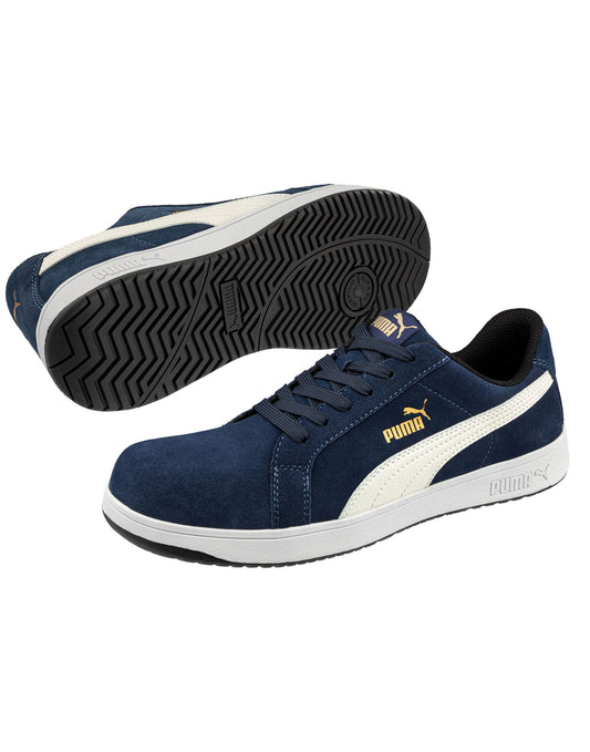 Iconic Suede Safety Trainer With Fibreglass Toe Cap Low S1PL ESD 3 Colours Sizes 6 - 12.5