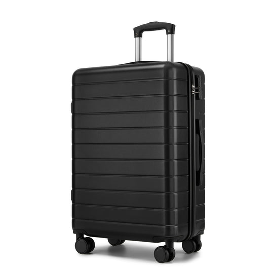 24 Inch Checked Luggage, Durable ABS Hard Shell Suitcase with 360 Silent Spinner Wheels & Secure Combination Lock KSN2691