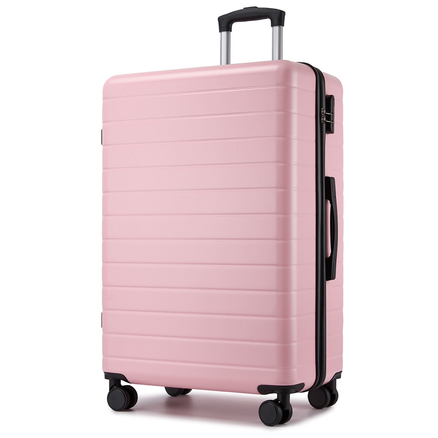 28 Inch Large Checked Luggage, Premium ABS Hard Shell Suitcase with 360 Silent Wheels & Secure Combination Lock KSN2691
