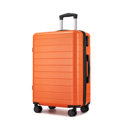 24 Inch Checked Luggage, Durable ABS Hard Shell Suitcase with 360 Silent Spinner Wheels & Secure Combination Lock KSN2691