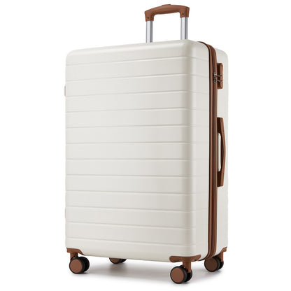 28 Inch Large Checked Luggage, Premium ABS Hard Shell Suitcase with 360 Silent Wheels & Secure Combination Lock KSN2691