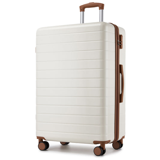 28 Inch Large Checked Luggage, Premium ABS Hard Shell Suitcase with 360 Silent Wheels & Secure Combination Lock KSN2691