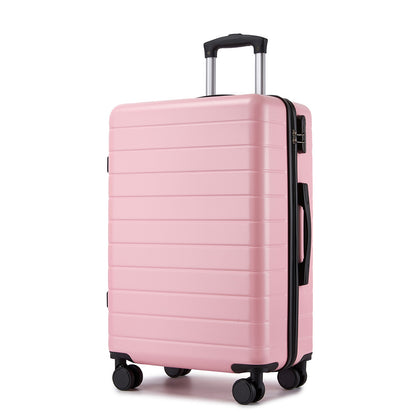 24 Inch Checked Luggage, Durable ABS Hard Shell Suitcase with 360 Silent Spinner Wheels & Secure Combination Lock KSN2691