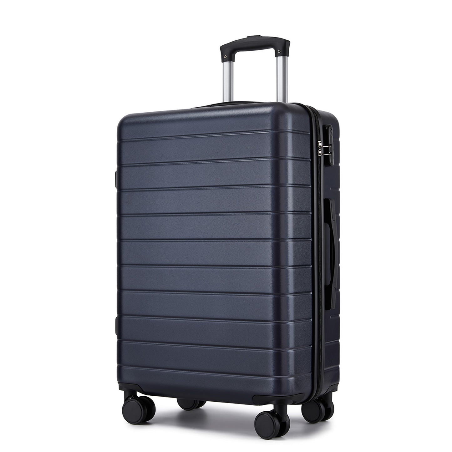 24 Inch Checked Luggage, Durable ABS Hard Shell Suitcase with 360 Silent Spinner Wheels & Secure Combination Lock KSN2691