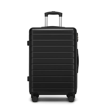24 Inch Checked Luggage, Durable ABS Hard Shell Suitcase with 360 Silent Spinner Wheels & Secure Combination Lock KSN2691