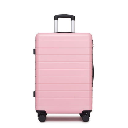 24 Inch Checked Luggage, Durable ABS Hard Shell Suitcase with 360 Silent Spinner Wheels & Secure Combination Lock KSN2691