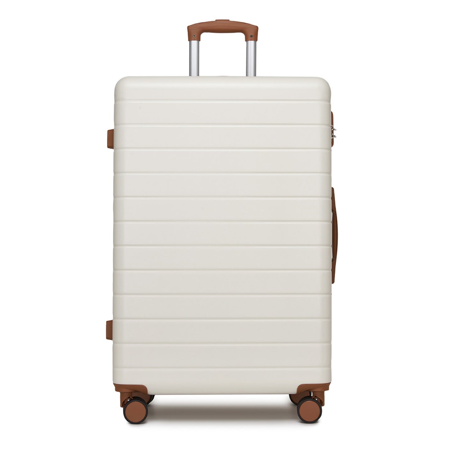 28 Inch Large Checked Luggage, Premium ABS Hard Shell Suitcase with 360 Silent Wheels & Secure Combination Lock KSN2691