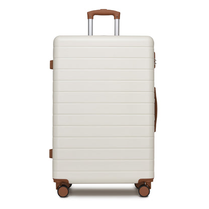 28 Inch Large Checked Luggage, Premium ABS Hard Shell Suitcase with 360 Silent Wheels & Secure Combination Lock KSN2691