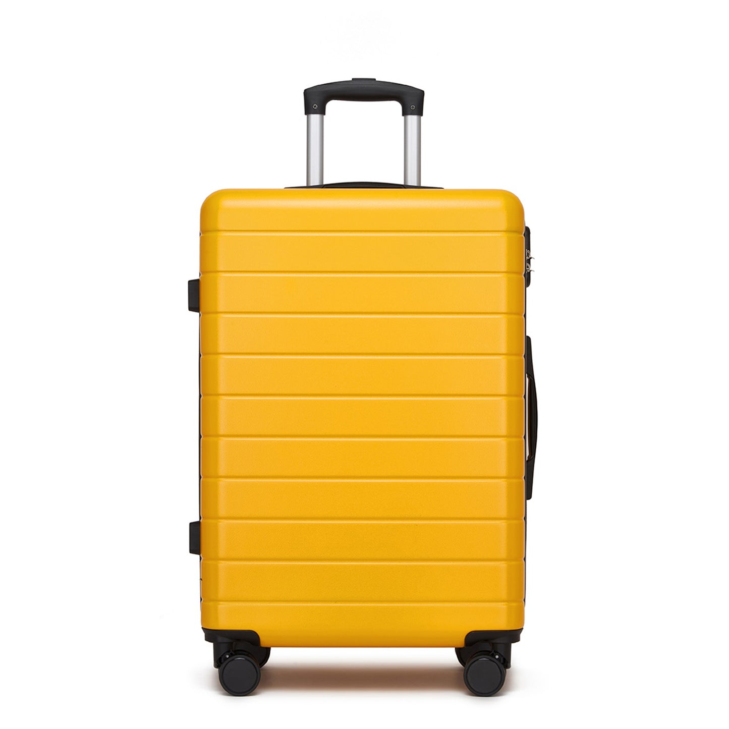 24 Inch Checked Luggage, Durable ABS Hard Shell Suitcase with 360 Silent Spinner Wheels & Secure Combination Lock KSN2691