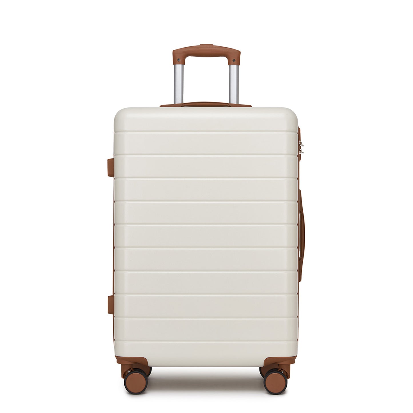24 Inch Checked Luggage, Durable ABS Hard Shell Suitcase with 360 Silent Spinner Wheels & Secure Combination Lock KSN2691