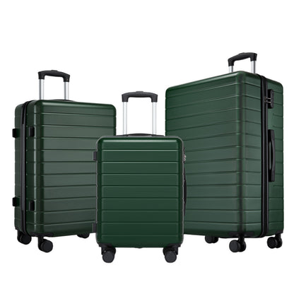 3-Piece Hard Shell Luggage Set (20/24/28 Inch), Lightweight ABS Suitcases with Silent Wheels & Combination Locks KSN2691
