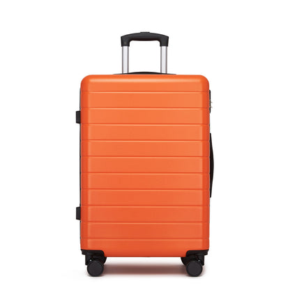 24 Inch Checked Luggage, Durable ABS Hard Shell Suitcase with 360 Silent Spinner Wheels & Secure Combination Lock KSN2691