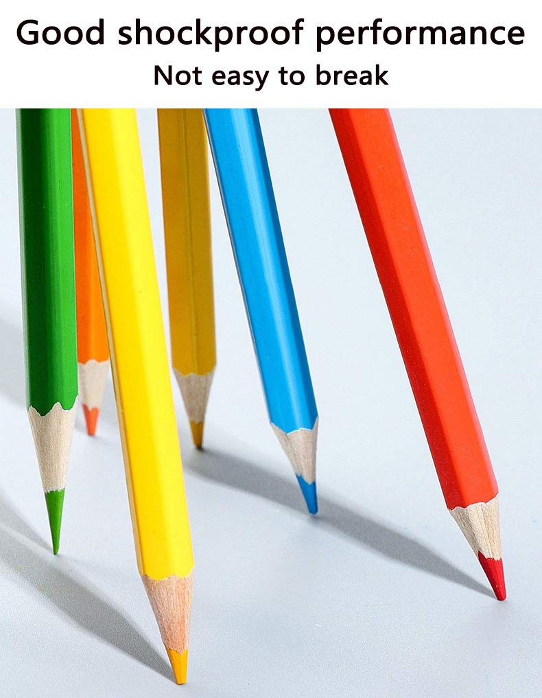 36 Pack Triangular Colouring Pencils Pack 36 Assorted Colours School Home Office