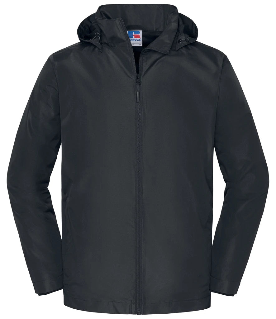 Russell Athletic Essential Weather Shell Jacket Waterproof Two side pockets 3 Colours S-3XL 416M (BA)