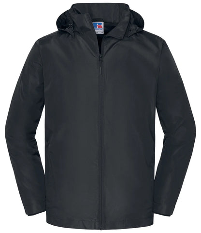 Russell Athletic Essential Weather Shell Jacket Waterproof Two side pockets 3 Colours S-3XL 416M (BA)