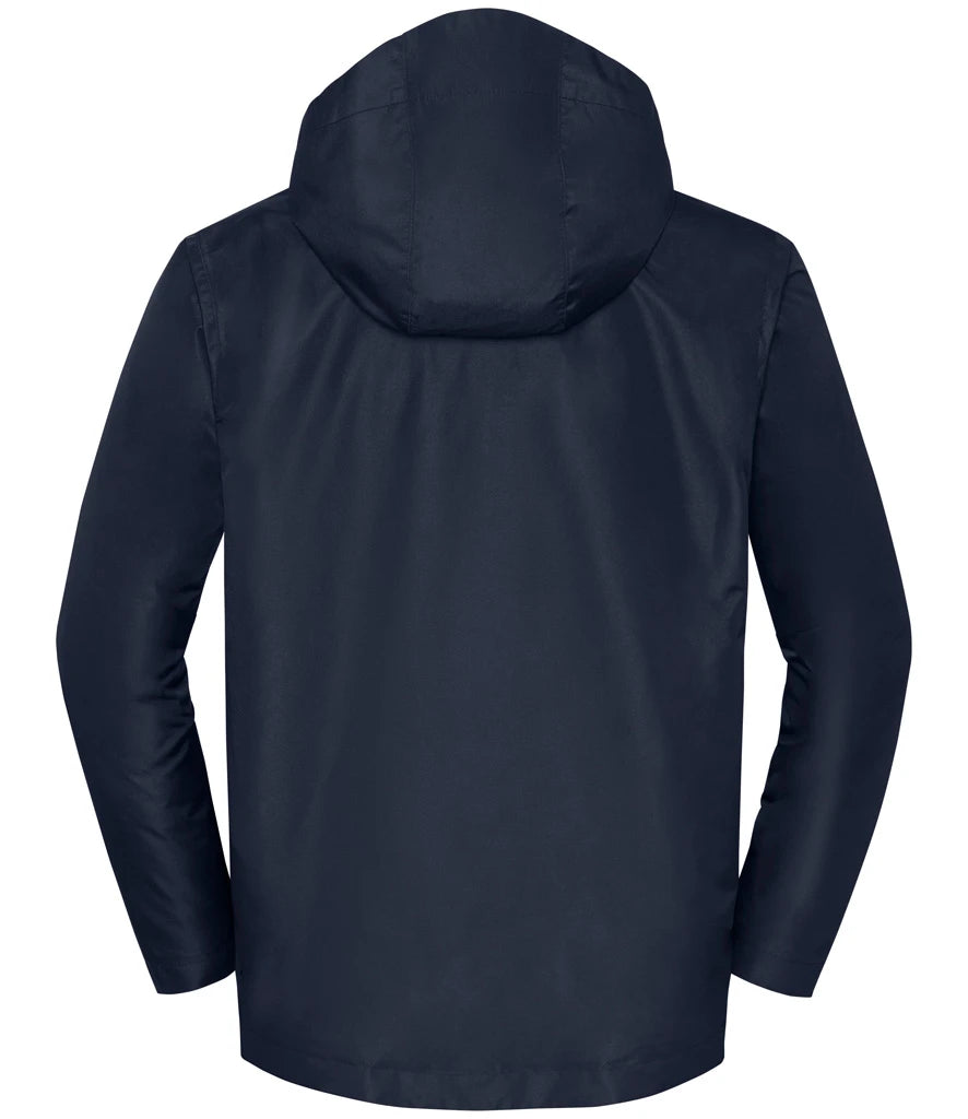 Russell Athletic Essential Weather Shell Jacket Waterproof Two side pockets 3 Colours S-3XL 416M (BA)