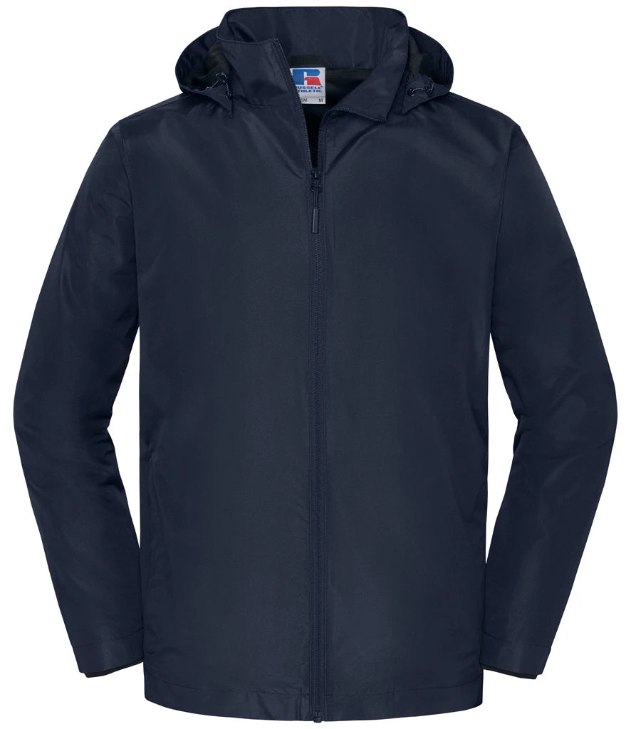 Russell Athletic Essential Weather Shell Jacket Waterproof Two side pockets 3 Colours S-3XL 416M (BA)