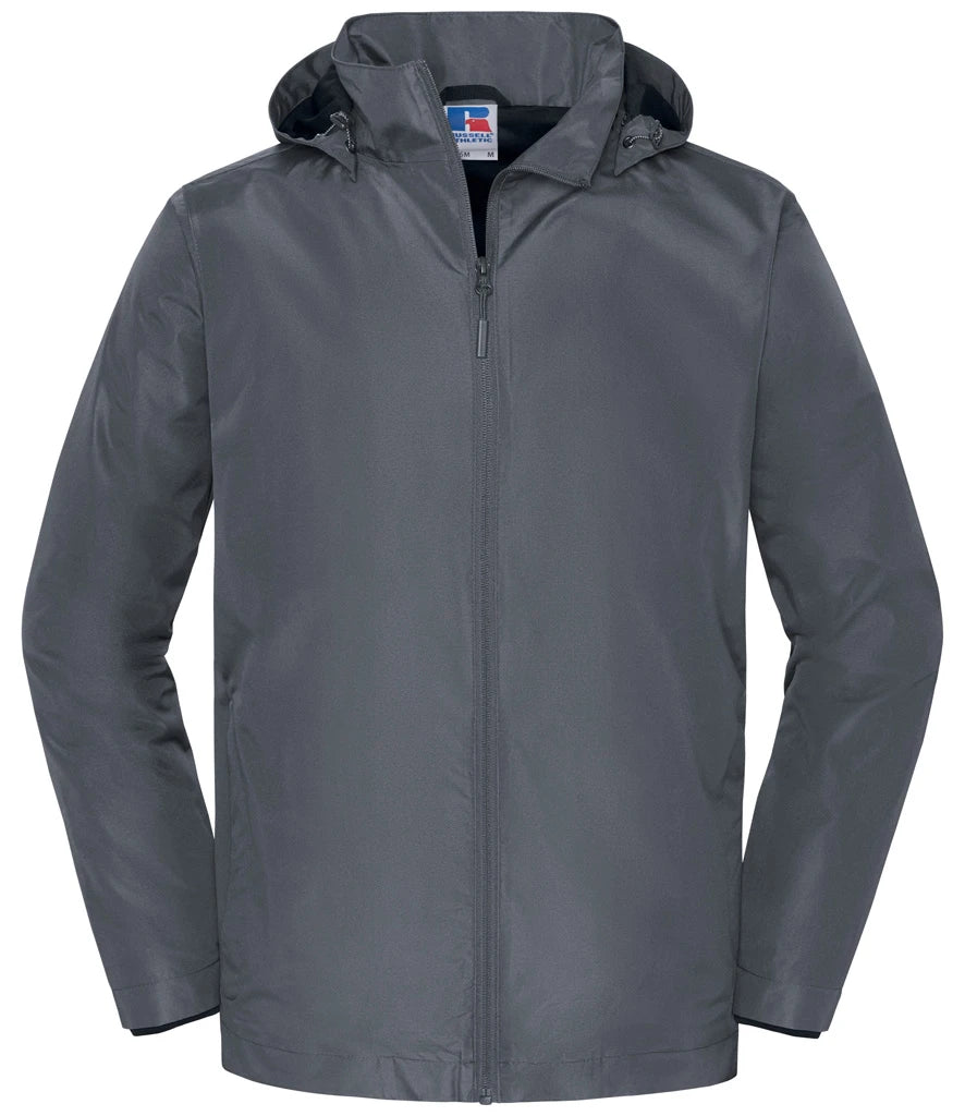 Russell Athletic Essential Weather Shell Jacket Waterproof Two side pockets 3 Colours S-3XL 416M (BA)