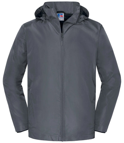 Russell Athletic Essential Weather Shell Jacket Waterproof Two side pockets 3 Colours S-3XL 416M (BA)