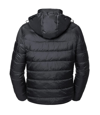 Russell Athletic Hooded Nano Padded Jacket Eco-Efficient Padding by Dupont™ Sorona 4 Colours S-4XL