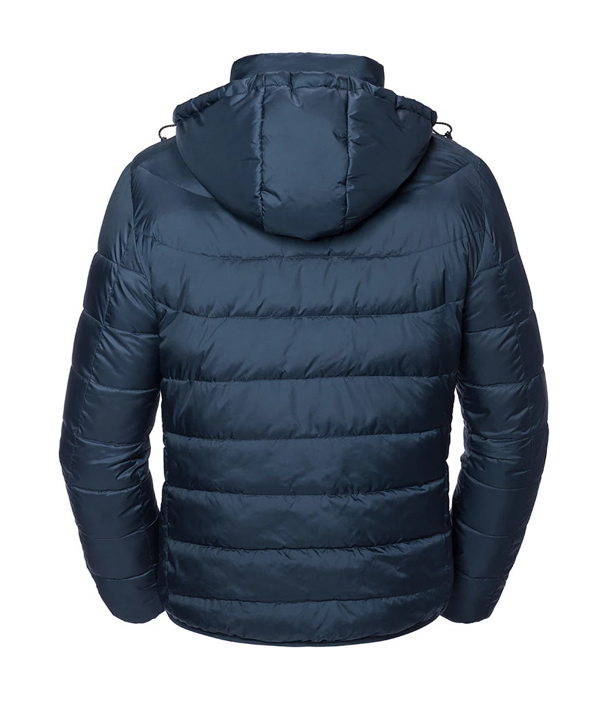 Russell Athletic Hooded Nano Padded Jacket Eco-Efficient Padding by Dupont™ Sorona 4 Colours S-4XL