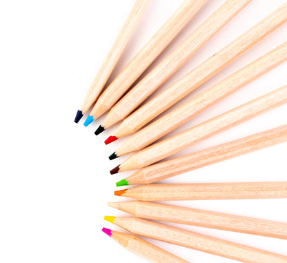 Natural Colouring Pencils Soft Leads 12 Pack 12 Assorted Colours By Classmates