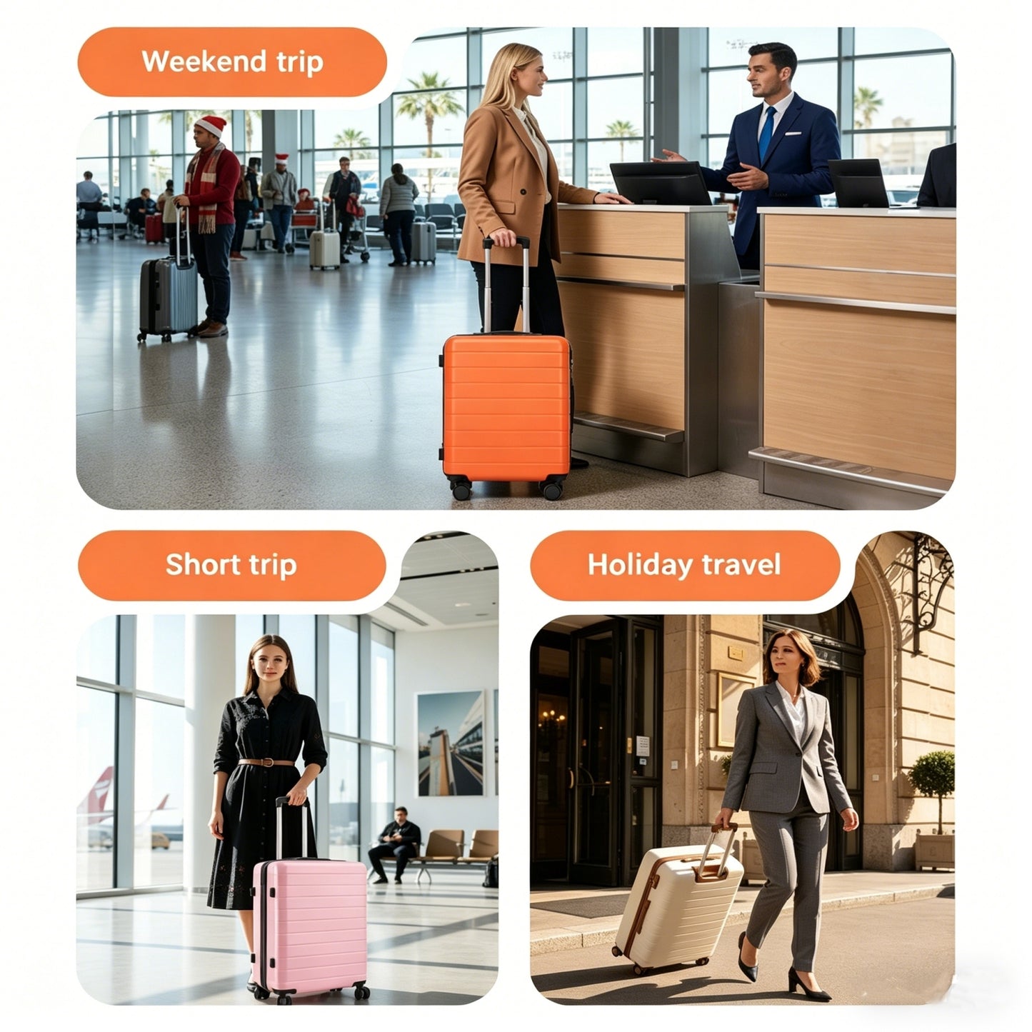 28 Inch Large Checked Luggage, Premium ABS Hard Shell Suitcase with 360 Silent Wheels & Secure Combination Lock KSN2691