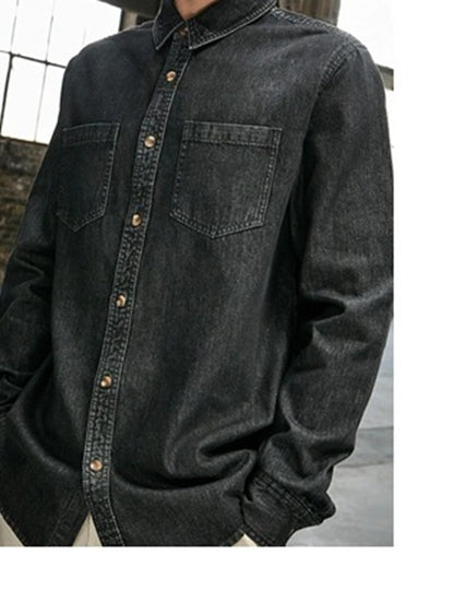 Tangerine Dream UK Button up Denim Shirt Black S - 5XL TDBY152