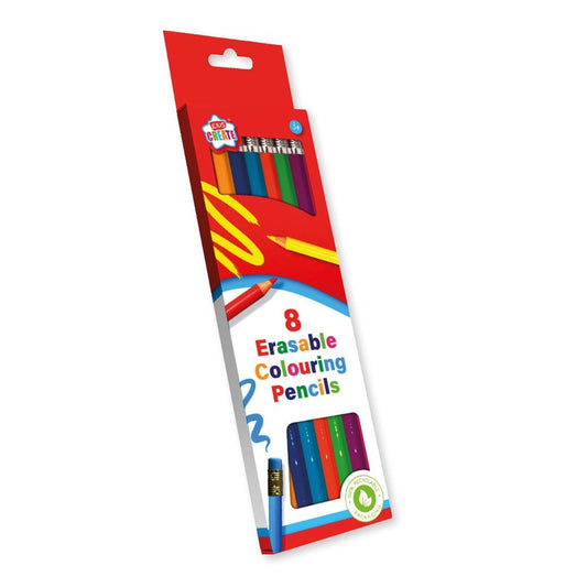 2 Packs Of 8 Erasable Assorted Colouring Pencils Kuve School Home Office