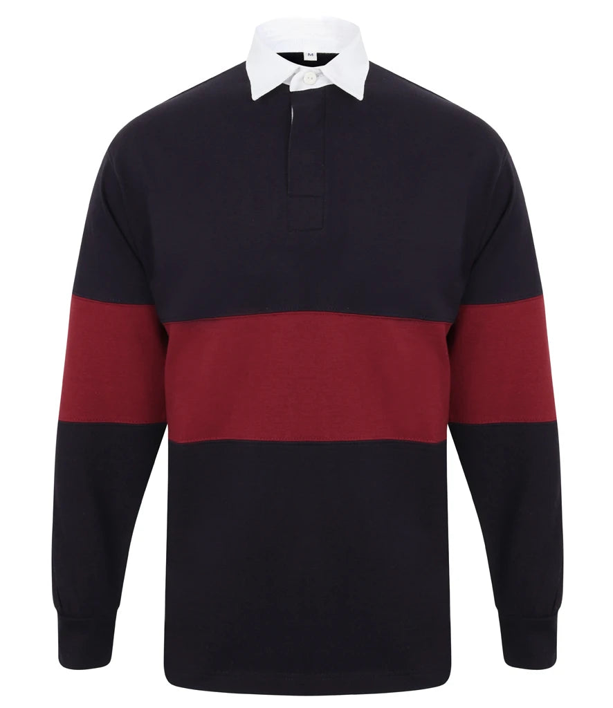 Tangerine Dream UK Panelled Rugby Shirt Traditional white Woven Collar and Inner Placket 3 Colours S - 2XL TDFR007