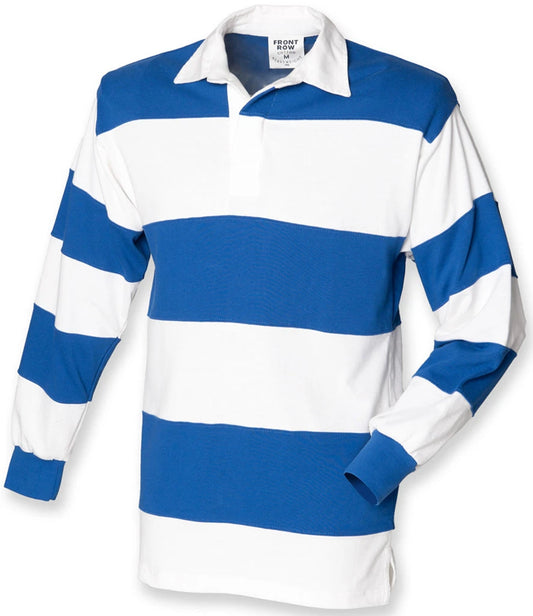 Front Row Sewn Stripe Rugby Shirt Long Sleeve 4 Colours S-2XL FR008