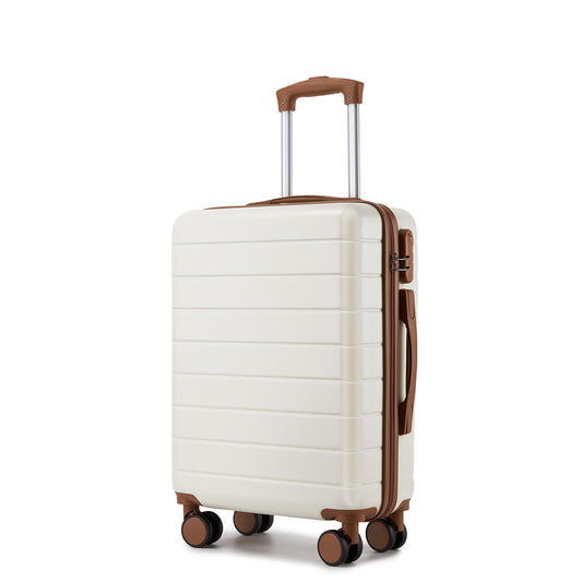 20 Inch Carry-On Luggage, Lightweight ABS Hard Shell Suitcase with 360 Silent Wheels, Combination Lock & Organised Interior KSN2691