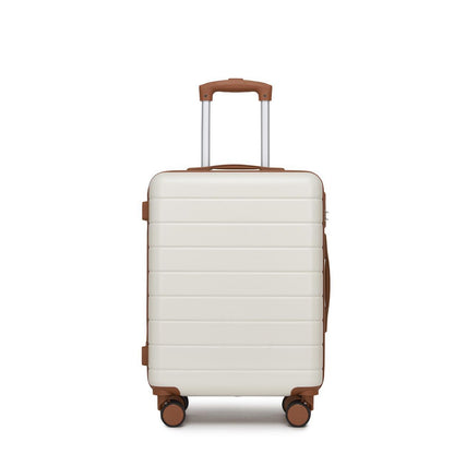 20 Inch Carry-On Luggage, Lightweight ABS Hard Shell Suitcase with 360 Silent Wheels, Combination Lock & Organised Interior KSN2691