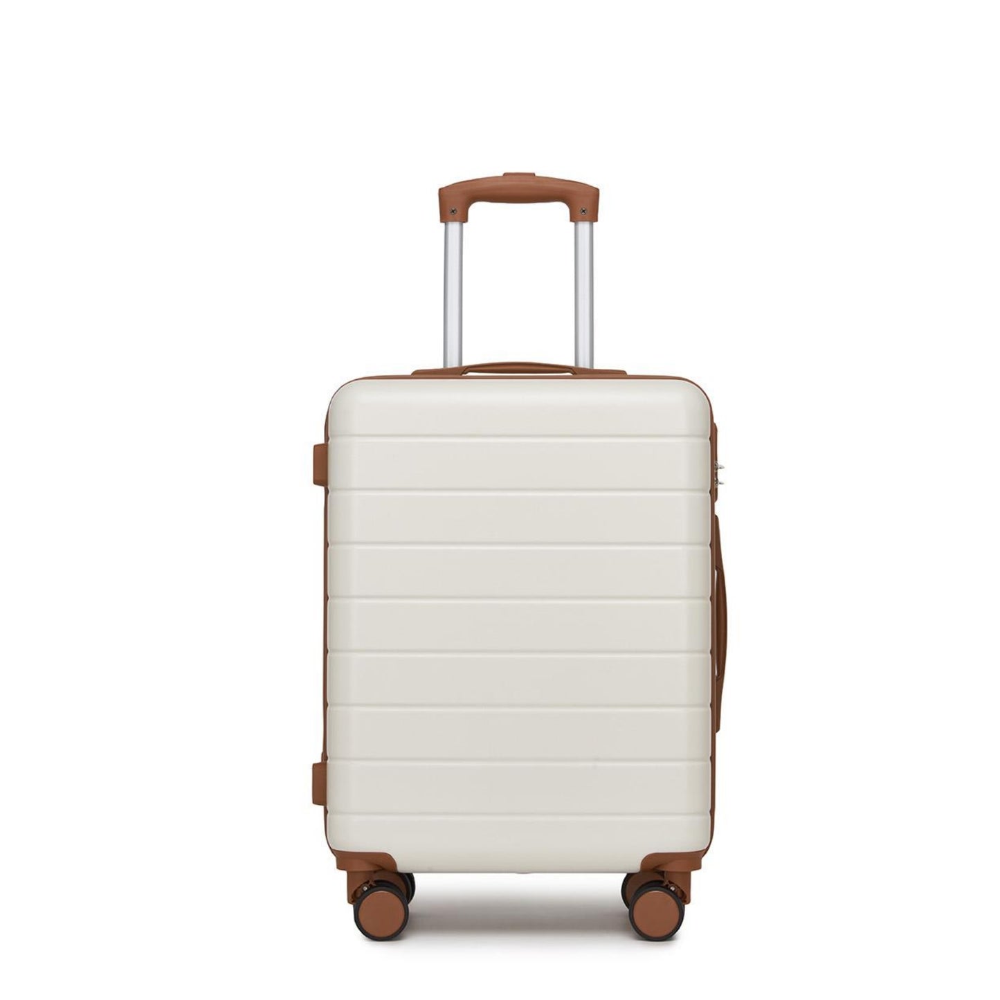 20 Inch Carry-On Luggage, Lightweight ABS Hard Shell Suitcase with 360 Silent Wheels, Combination Lock & Organised Interior KSN2691