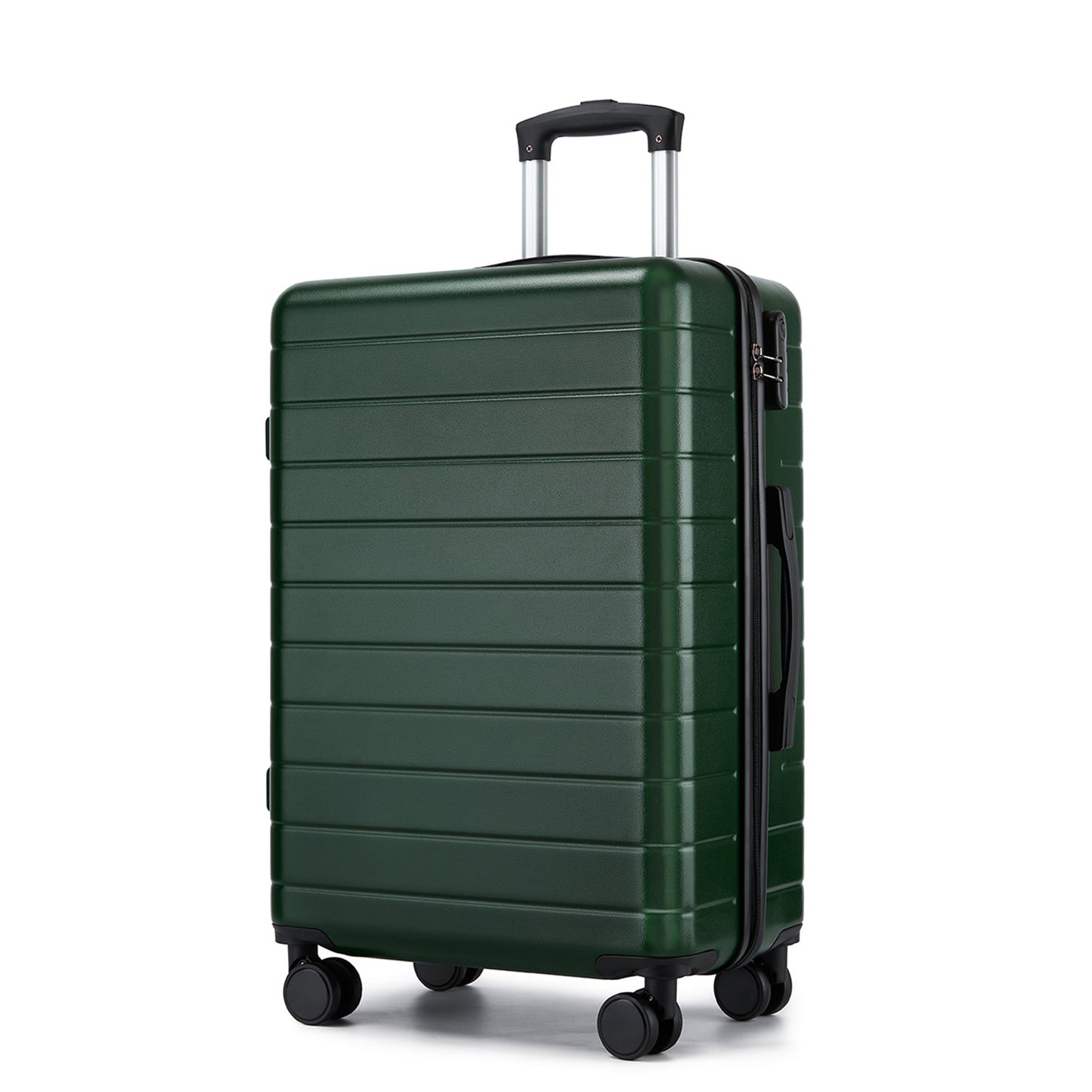 24 Inch Checked Luggage, Durable ABS Hard Shell Suitcase with 360 Silent Spinner Wheels & Secure Combination Lock KSN2691