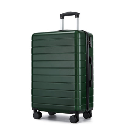 24 Inch Checked Luggage, Durable ABS Hard Shell Suitcase with 360 Silent Spinner Wheels & Secure Combination Lock KSN2691