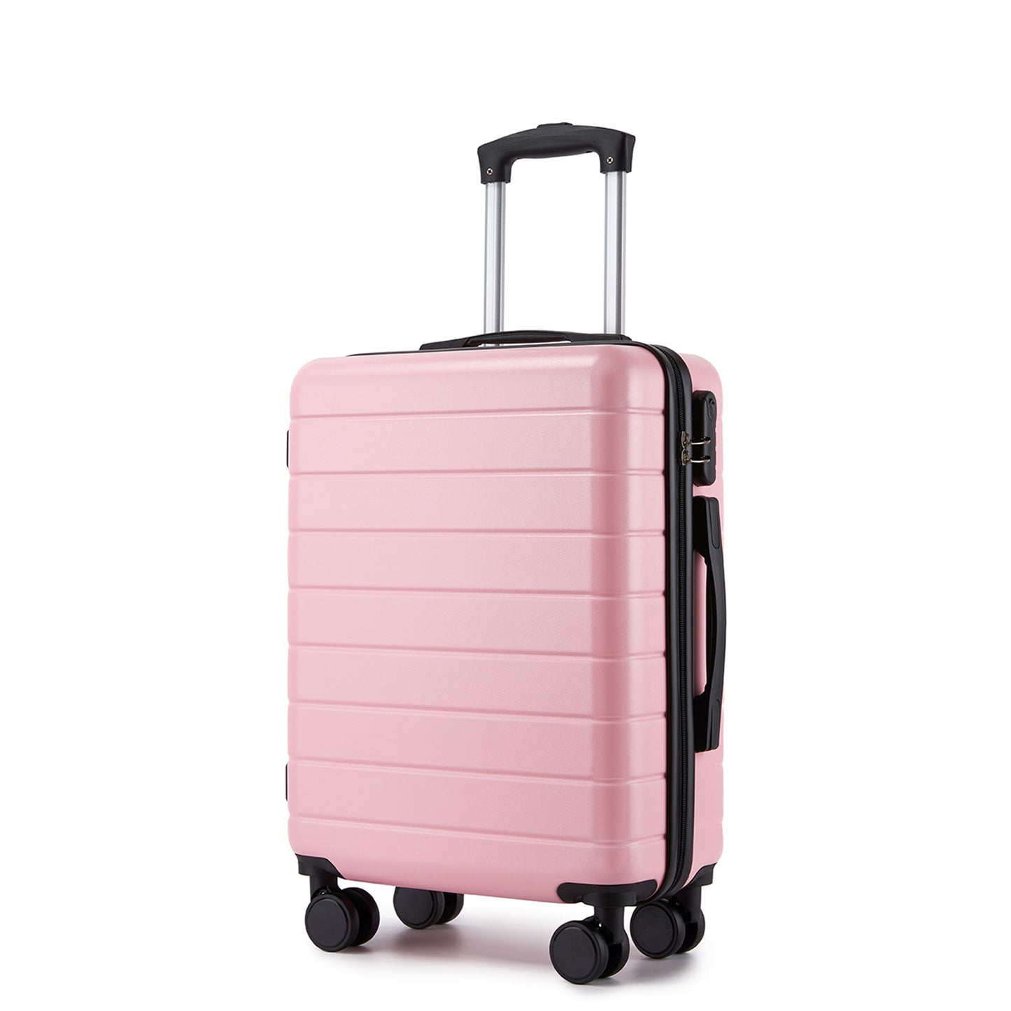 20 Inch Carry-On Luggage, Lightweight ABS Hard Shell Suitcase with 360 Silent Wheels, Combination Lock & Organised Interior KSN2691