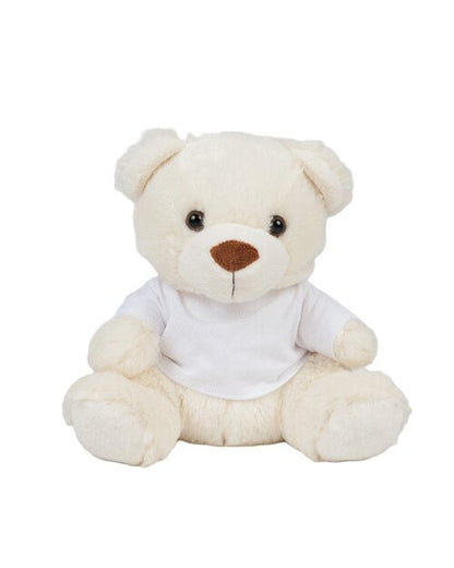 Mumbles Teddy Bear in T-Shirt S 20cm or M 30cm Brown or Cream MM30 (PL)