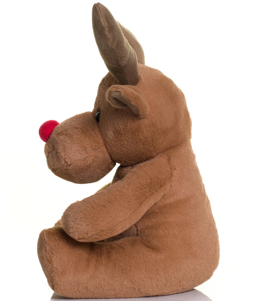 Mumbles Brown Reindeer With Red Nose Contrast Antlers MM033 (P)