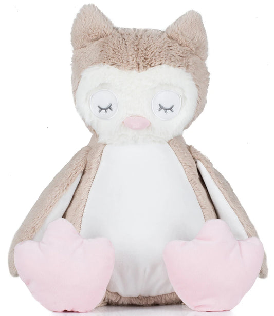 Mumbles Zippie Owl Light Brown Plush MM054