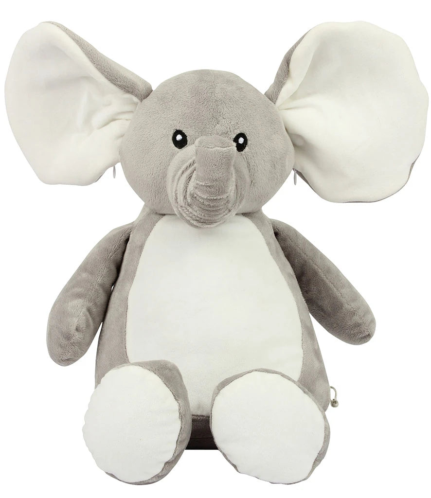 Mumbles Zippie Elephant Plush Soft Plush Grey Elephant Sewn Eyes 46CM MM558