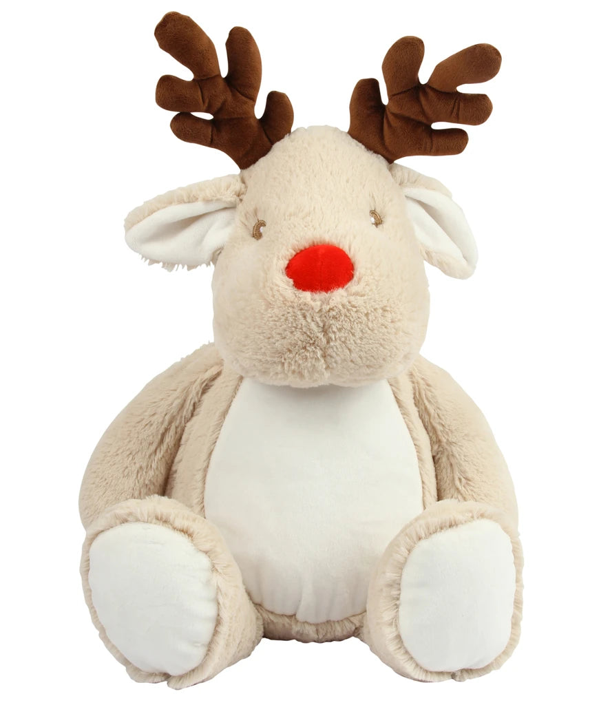 Mumbles Zippie Reindeer Soft Plush Red Nose and Contrast Antlers 42cm MM560
