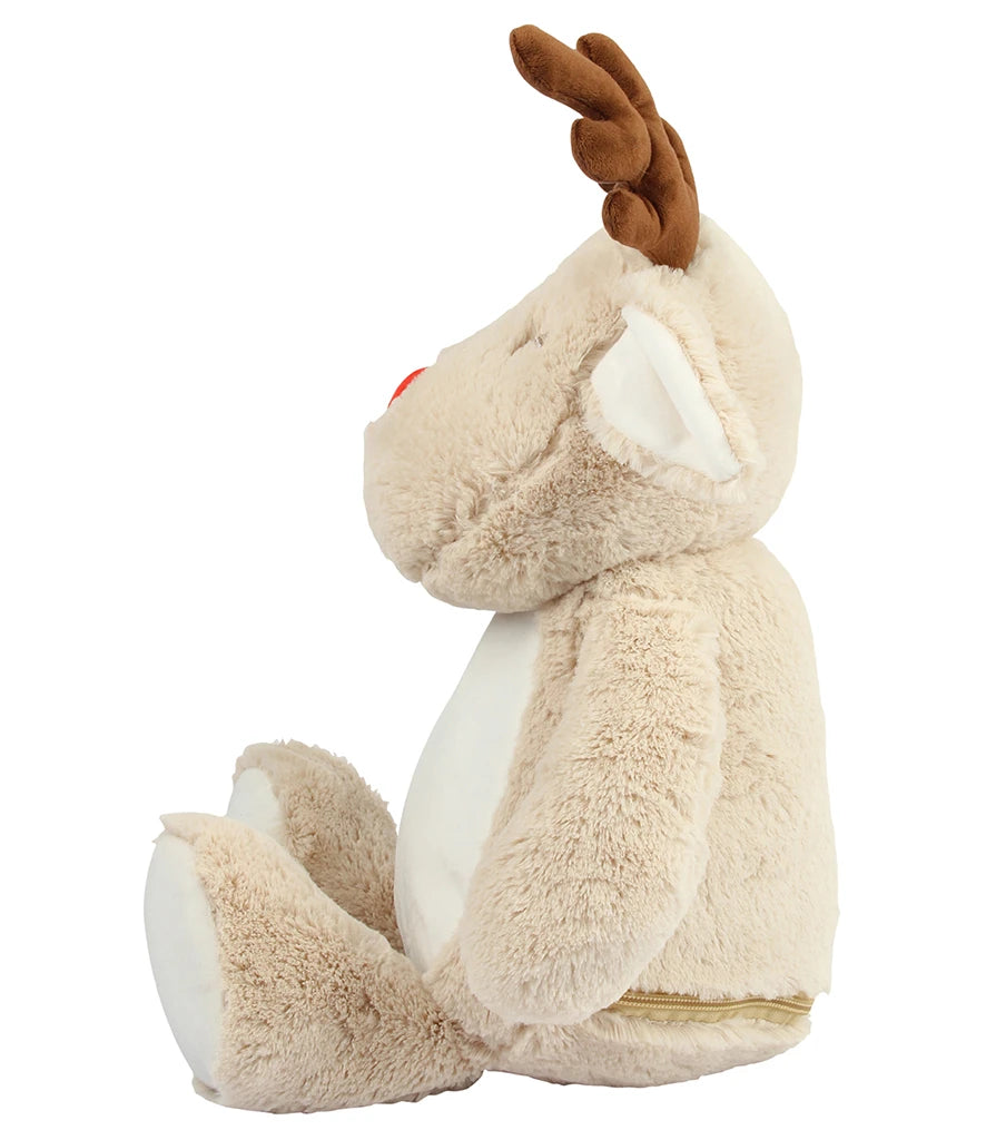 Mumbles Zippie Reindeer Soft Plush Red Nose and Contrast Antlers 42cm MM560