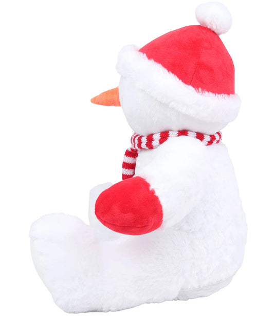 Mumbles Zippie Snowman Soft Plush Contrast Orange Nose Sewn Eyes and Mouth MM566