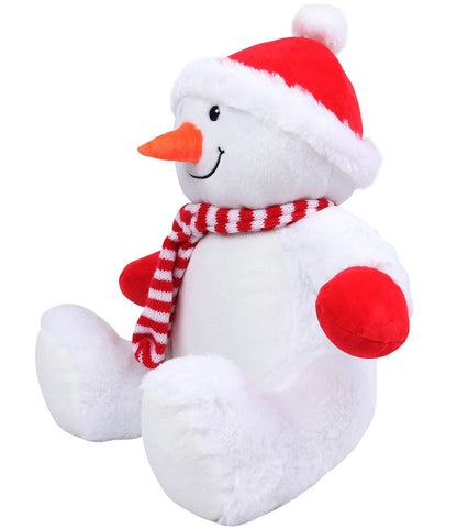 Mumbles Zippie Snowman Soft Plush Contrast Orange Nose Sewn Eyes and Mouth MM566