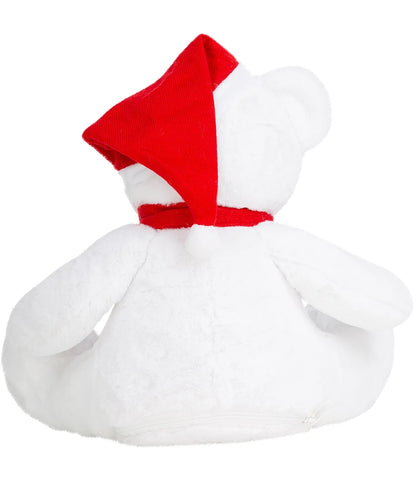 Mumbles Christmas Zippie Bear Red Knitted Scarf Christmas Hat Over One Ear 35cm MM573
