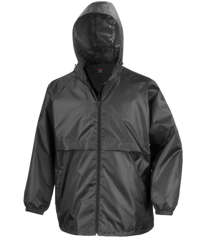 Result Core Unisex Windcheater Windproof and lightweight Jacket With concealed Hood 8 Colours S - 2XL R204X