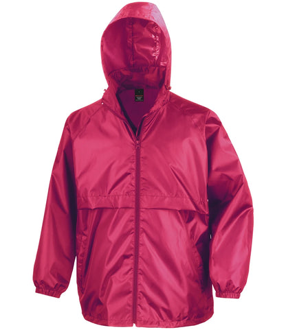 Result Core Unisex Windcheater Windproof and lightweight Jacket With concealed Hood 8 Colours S - 2XL R204X